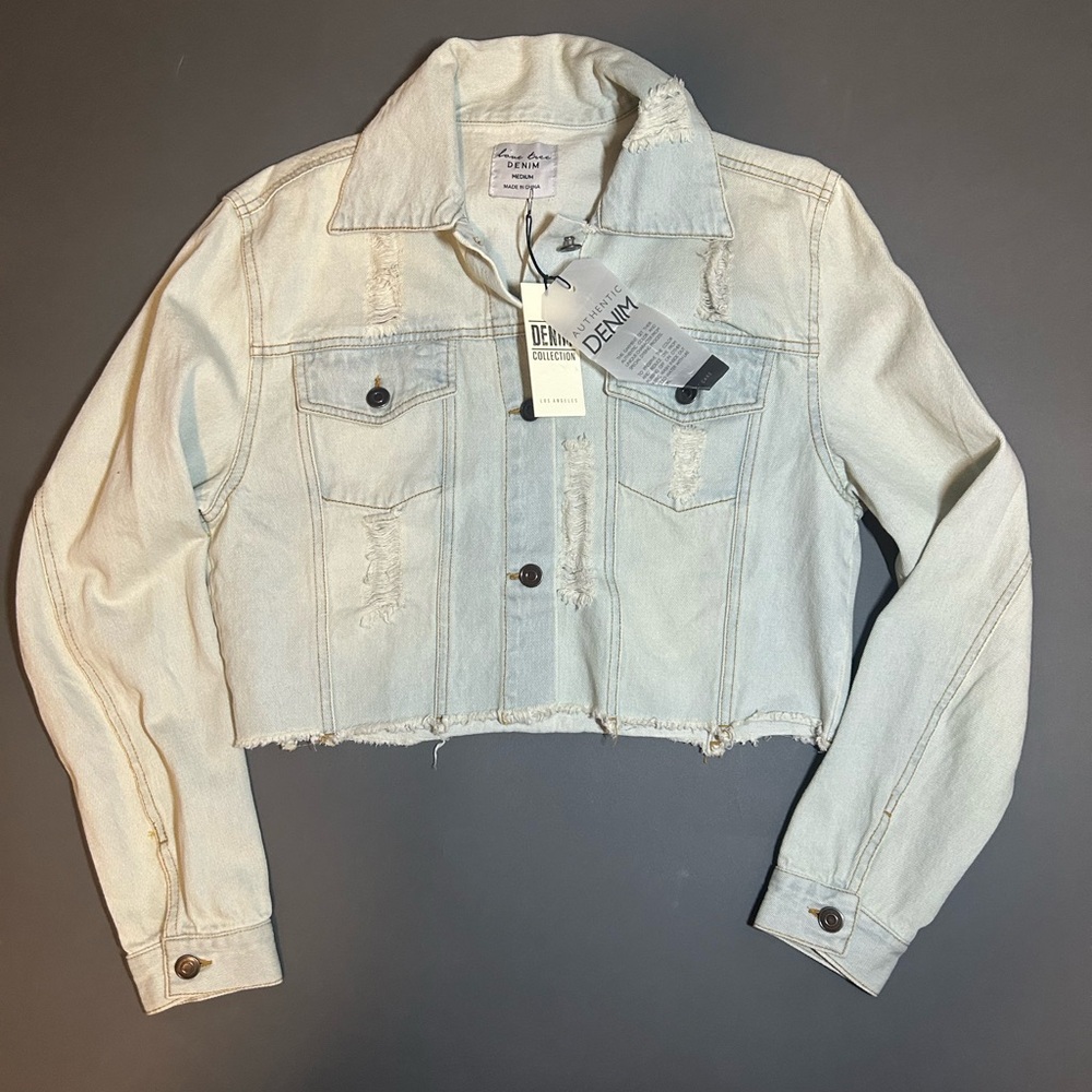 Denim Street Style Cropped Jacket